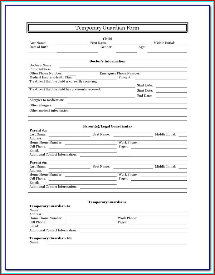 Emergency Guardianship Forms Indiana