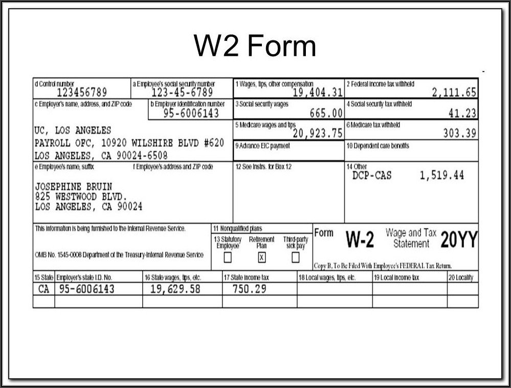 Employer Duplicate W2 Form
