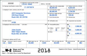 Employer W2 Form 2018