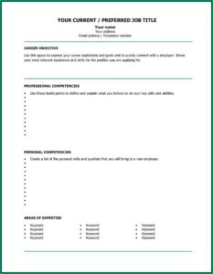 Empty Cv Template Word