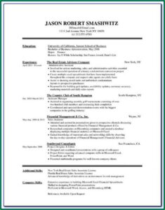 Example Executive Resume Format