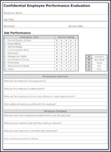 Examples Of Course Evaluation Forms