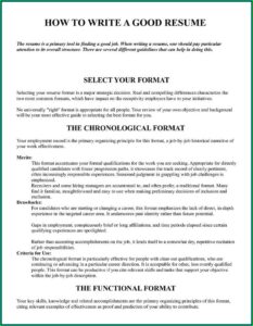 Examples Of Professionally Written Resumes