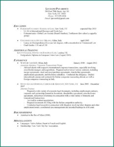Examples Of Simple Resume Formats