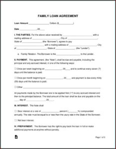 Family Caregiver Contract Template
