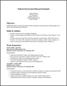 Federal Government Job Resume Writers