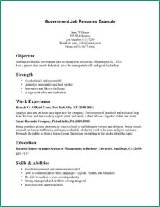 Federal Job Resume Help