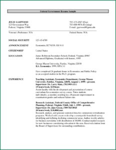 Federal Job Resume Writers
