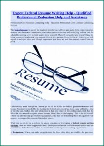 Federal Resume Help