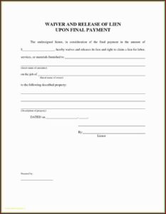 Final Lien Release Form Florida