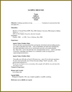 First Job Resume Template Download