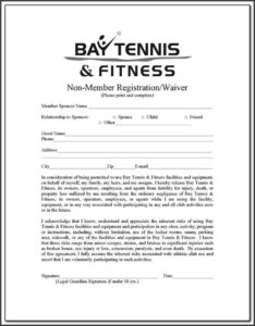 Fitness Waiver And Release Form Template Australia