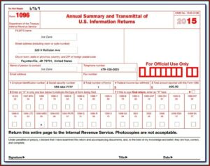 Form 1096 Fillable Template