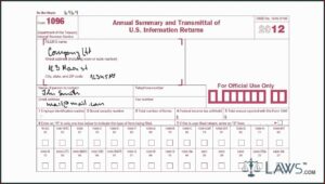 Form 1099 And 1096 Instructions