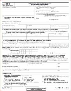 Form 433 D Fillable