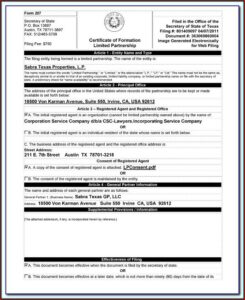 Forming A Texas Llc