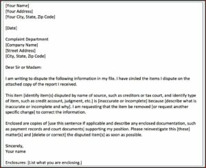 Forms To Dispute Errors On Credit Report