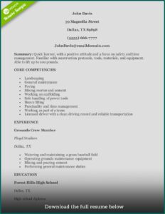 Frame Builder Resume Examples