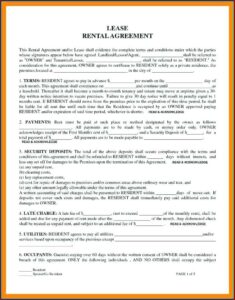 Free California Lease Agreement Form Pdf