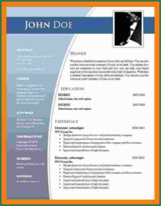 Free Download Of Cv Templates Microsoft Word