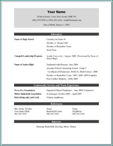 Free Download Sample Resume