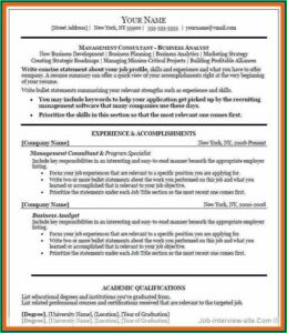 Free Executive Resume Templates Microsoft Word