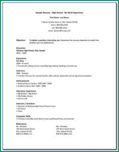 Free High School Resume Templates