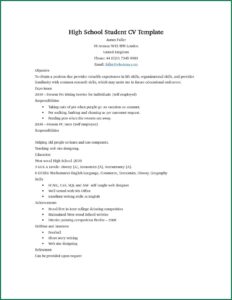 Free High School Student Resume Templates