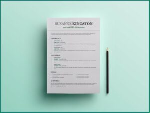 Free Modern Chronological Resume Template