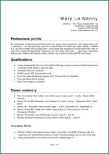Free Nanny Resume Templates