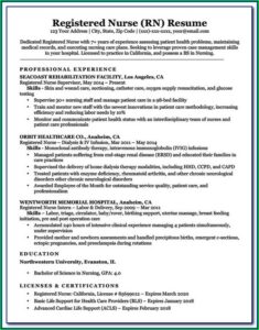 Free Nursing Resume Templates For Word