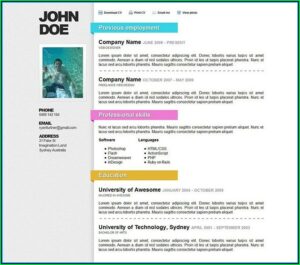 Free Online Resume Template Download