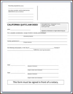 Free Orange County Florida Quit Claim Deed Form