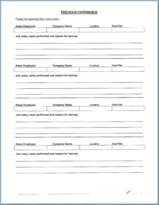 Free Printable Fill Blank Resume Templates