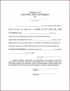 Free Printable Last Will And Testament Forms Arizona
