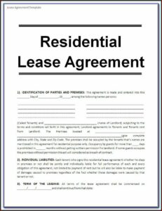 Free Residential Rental Agreement Forms Georgia