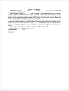 Free Warranty Deed Form Georgia