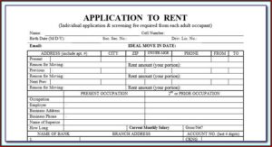 Generic Apartment Application Form