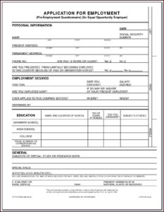 Generic Apartment Rental Application Form