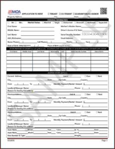 Generic Tenant Application Form