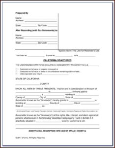 Grant Deed Form Orange County Ca