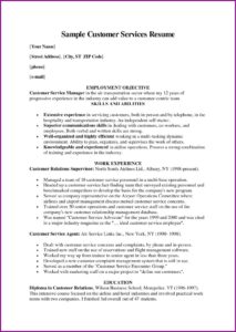 Free Resume Samples For Customer Service