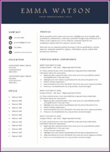 Free Resume Templates Downloadable