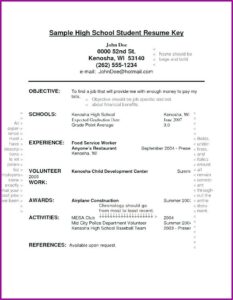 Free Resume Templates For Students With No Experience
