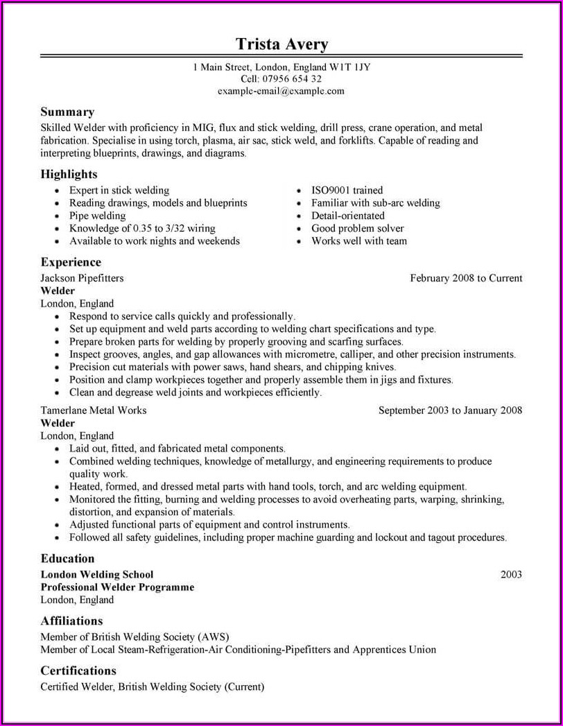 Free Resume Templates For Truck Drivers