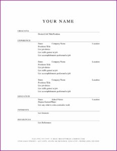 Free Sample Resume Examples