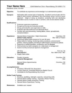 Free Sample Warehouse Resume Template