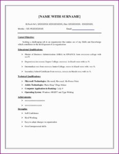 Free Samples Of Resume Templates