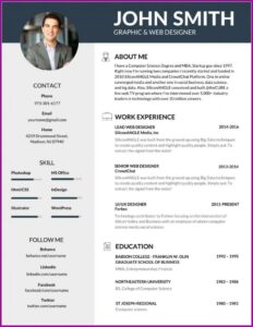 Free Template Resume 2018