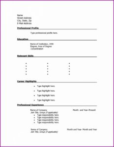 Free Template Resumes